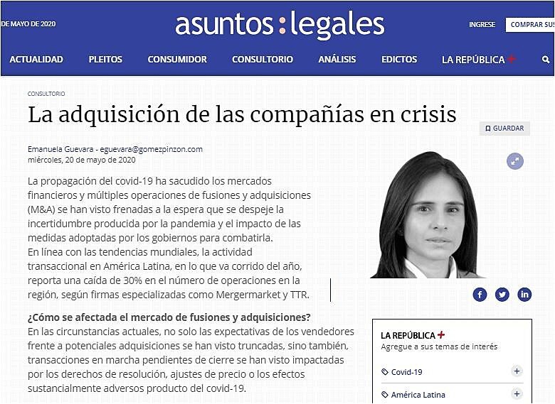 La adquisicin de las compaas en crisis